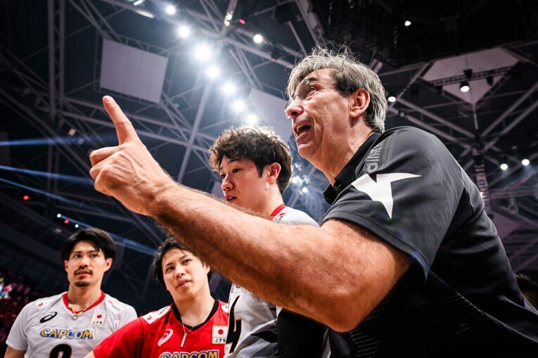 フィリップ・ブラン（VNL準決勝スロベニア戦）©︎Volleyball World