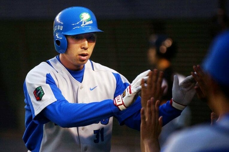 2002年の小関竜也。松井稼頭央との1、2番コンビはリーグ優勝の原動力となった ／ photograph by JIJI PRESS