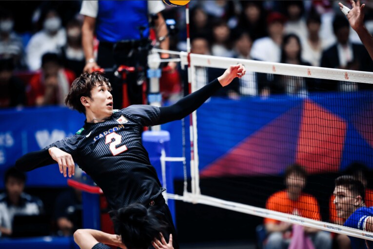 ネーションズリーグ フランス戦　©︎FIVB