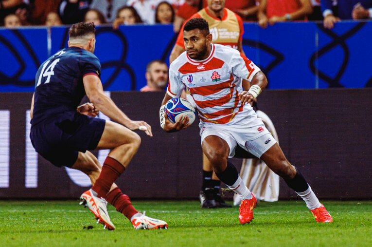 チリ戦、イングランド戦に続き、サモア戦の先発メンバーにも名を連ねたジョネ・ナイカブラ（29歳）。摂南大学時代は無名に近い存在だった ／ photograph by Kiichi Matsumoto