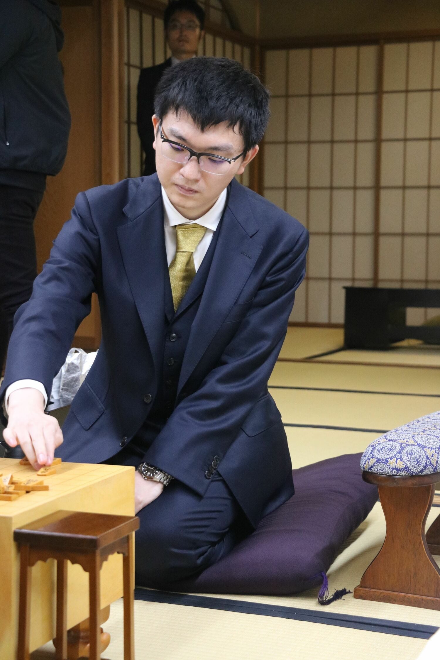 第3局の前日検分　©日本将棋連盟