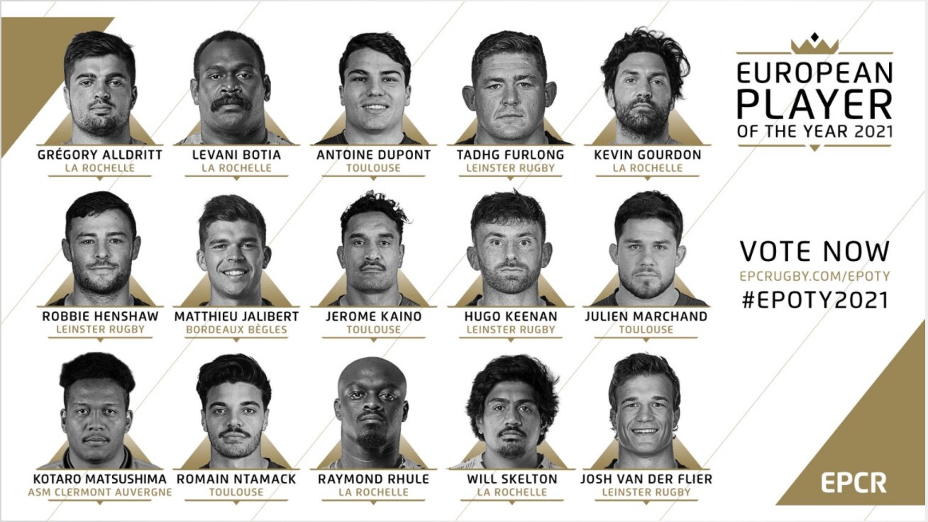 フランス代表を司どるSHデュポン、SOヌタマックら世界トップレベルの面々と肩を並べた松島。ここからハイネケン・チャンピオンズカップの動向を踏まえて候補者が絞られ、ファイナル後に正式な受賞者が発表される（EPCRオフィシャルサイトより）