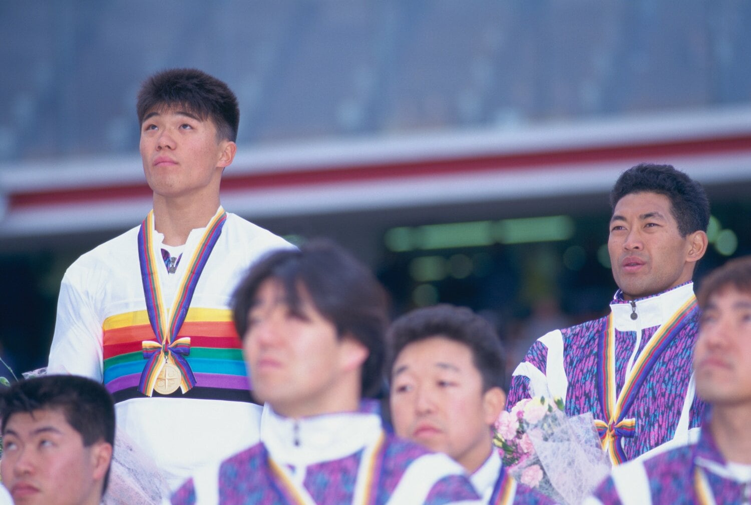 インタビューでは共にアトランタ五輪に出場し、長年にわたって競輪界を牽引してきた十文字貴信（左）への想いを明かした（写真は1996年全日本プロ選手権）©︎BUNGEI SHUNJU