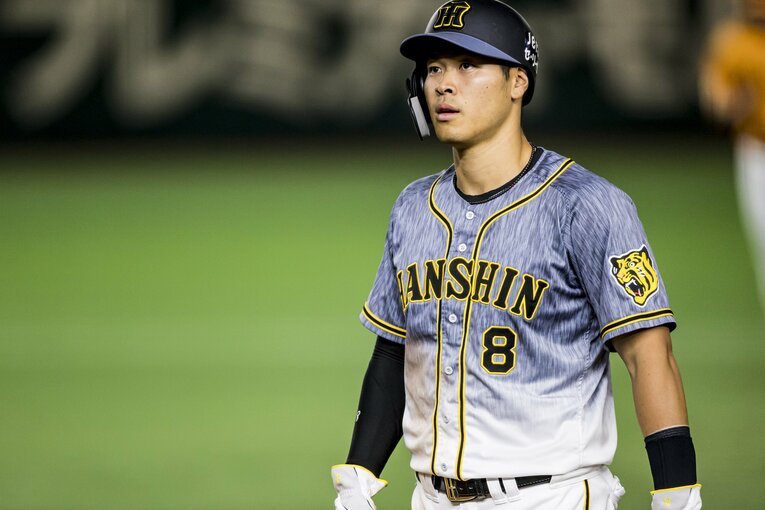 パワー値は、主砲大山に次いでチーム2番目になっている佐藤輝明　©Kiichi Matsumoto