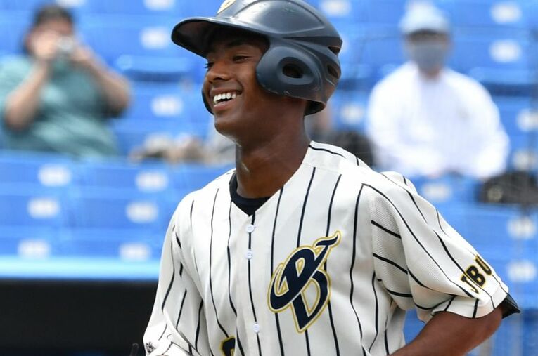 ドラフト注目候補に浮上した上武大学のブライト健太外野手（4年・184cm85kg・右投右打・都立葛飾野高） ／ photograph by Sankei Shimbun