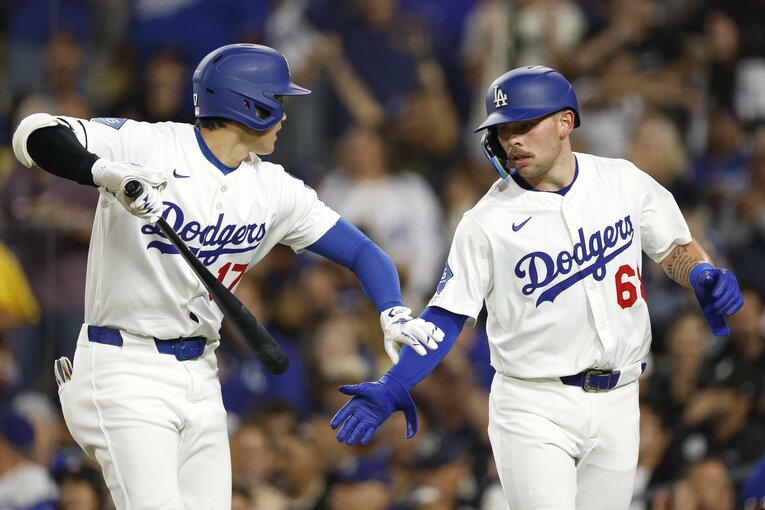 今季からメジャーに定着したラッシングは、ドジャース加入直後の大谷の打撃に驚いた1人だ　©Getty Images