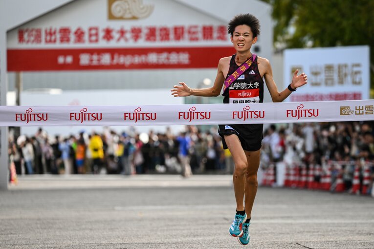 3位だった昨年10月の出雲駅伝ではアンカーを務めた平林　©Nanae Suzuki