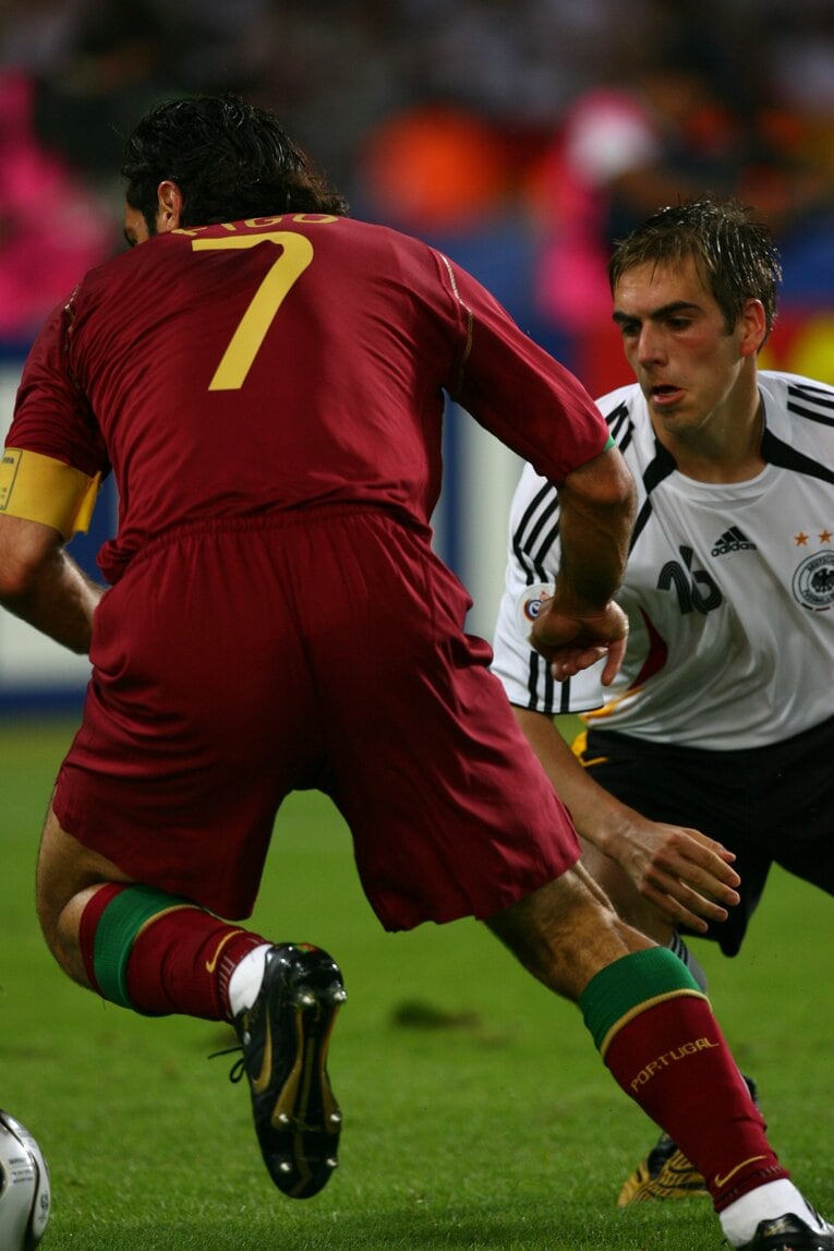 ラームとのマッチアップ（2006年ドイツW杯3位決定戦）©︎JMPA