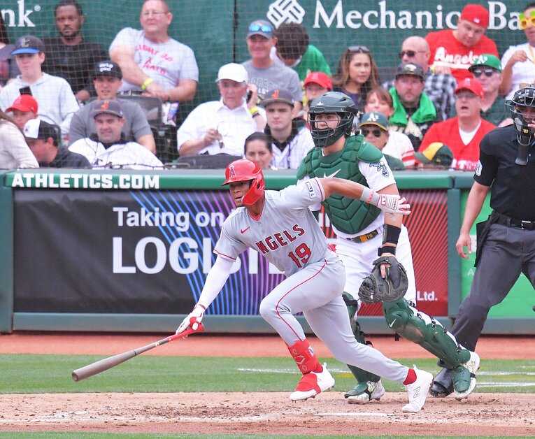 2019年のドラフト2巡目指名のカイレン・パリス。ここまで.366など好調を維持している　©JIJI PRESS