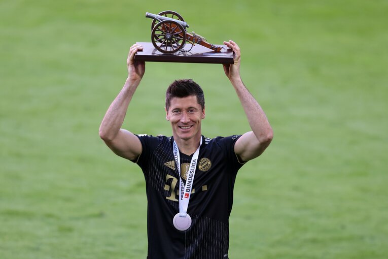 シーズン得点記録を更新したレバンドフスキが次に目指すのはブンデスリーガ通算得点記録となる©Getty Images