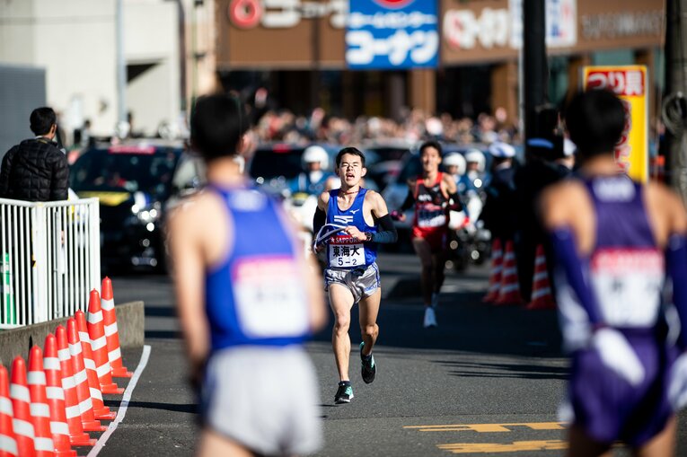 「実績重視」で前回の箱根を走れなかった湯澤（4年）が2区8位と健闘を見せた　©Yuki Suenaga