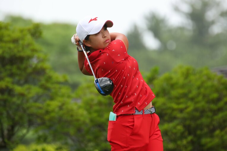 2019年、JOCジュニアオリンピックカップ大会 （女子15～17歳の部）での西郷（当時17歳）。この年のプロテストで合格して、“女子高生プロ”となった　©YUTAKA/AFLO SPORT