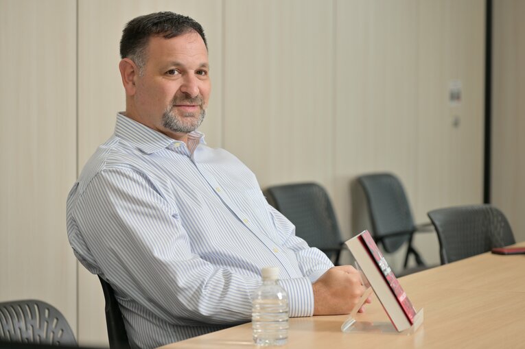 来日したジェフ・フレッチャー記者　©︎Hideki Sugiyama