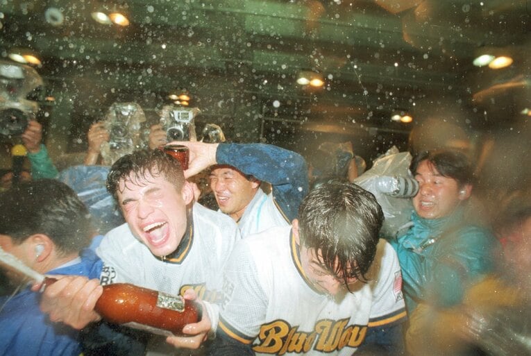 1996年に日本一…祝勝会で…　©Sankei Shimbun