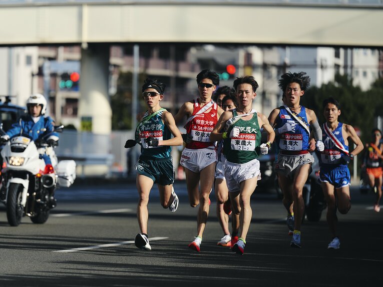 初の箱根路ながらエース区間の2区で区間賞を獲得した黒田　©Yuki Suenaga