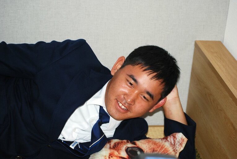 19年秋ドラフトでオリックス1位指名された宮城大弥（写真は入寮時）　©︎JIJI PRESS