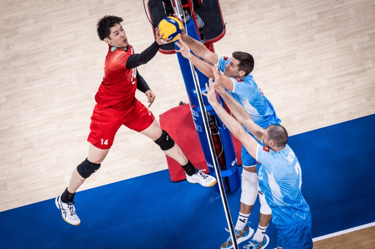 ネーションズリーグ準々決勝（vsスロベニア）©︎FIVB