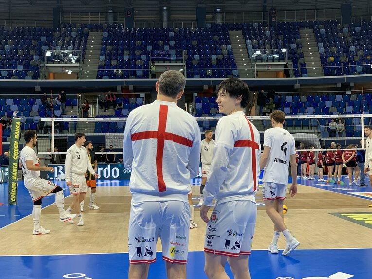 イタリアで充実した2シーズン目を送る大塚達宣。3月からはプレーオフがスタートし、準決勝進出に向けて奮闘している（写真＝筆者撮影）