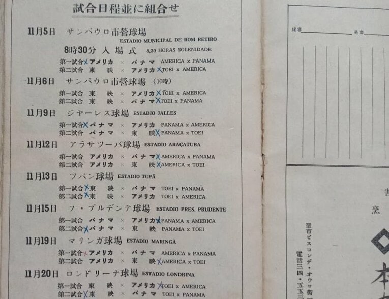 東映ブラジル遠征、当時のパンフレット