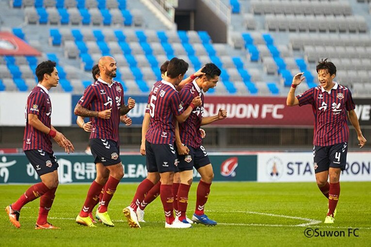 韓国2部で11戦11ゴールFW安柄俊。憲剛さん、キタジさんの助言を胸に。(5) ／ photograph by Suwon FC