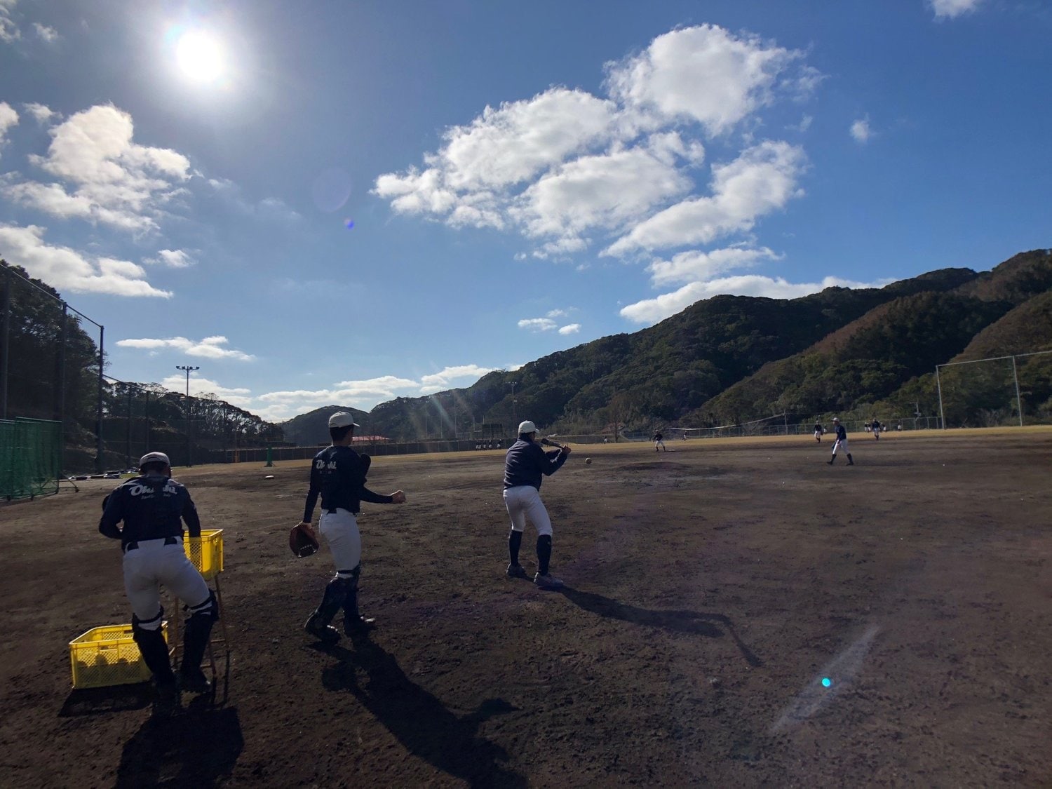 大崎高校の練習風景