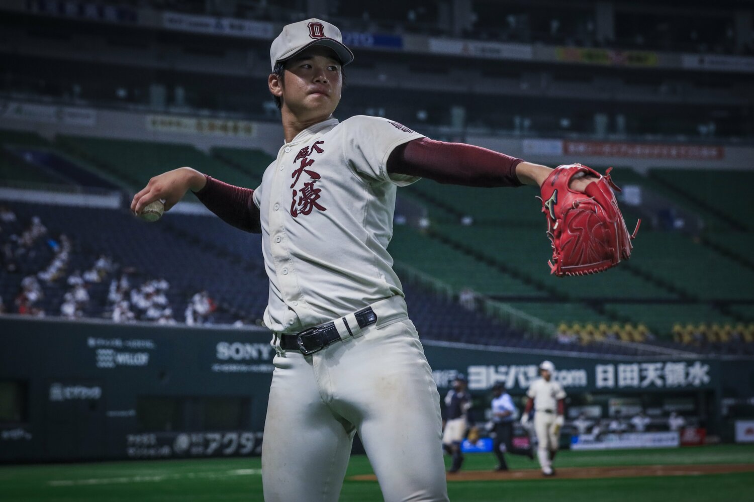 高校時代の山下舜平大(2020年夏、福岡大会決勝)©︎7044/AFLO