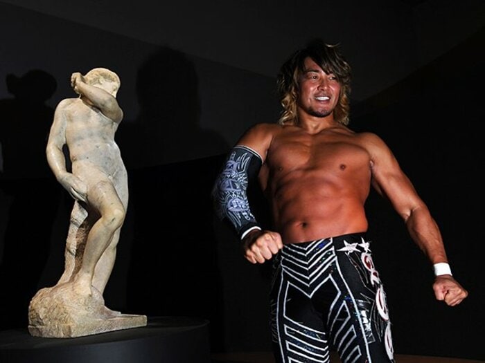 悪者チャンピオンとダヴィデ＝アポロ。棚橋弘至とミケランジェロ、肉体の夢。＜Number Web＞ photograph by Essei Hara