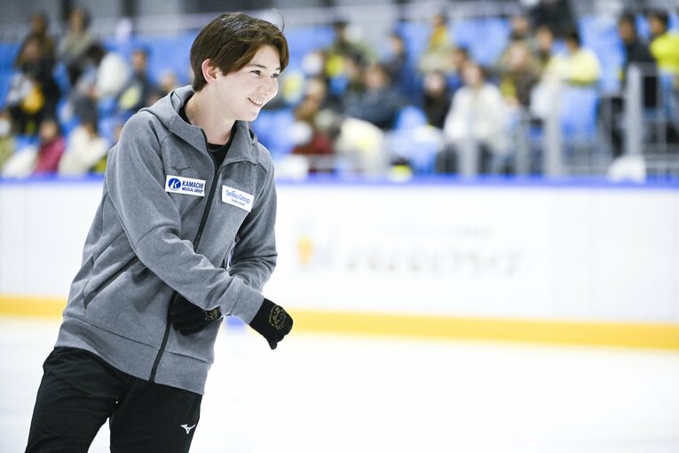 今季よりシニアに参戦するフィギュアジュニア世界王者の中田璃士（17歳）。関西アイスアリーナでの全日本強化合宿にて