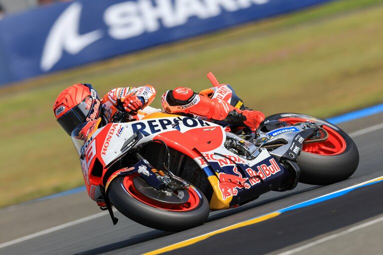 フランスGP決勝ではリタイヤに終わるも、転倒前は表彰台争いに加わったマルケス。休み明けイタリアGPの走りが注目される　©Satoshi Endo