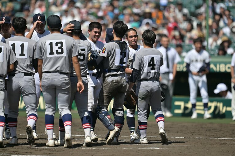 準々決勝・沖縄尚学での丸田ら慶応ナインの躍動＋森林監督の表情（全15枚）　©Hideki Sugiyama