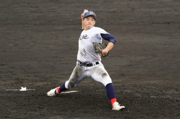 投手をはじめてわずか1年弱で135キロまで球速を伸ばした／野辺地高校野球部提供