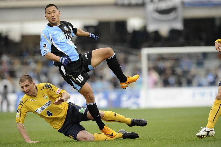 加藤が衝撃を受けたという川崎時代の鄭大世　©Tamon Matsuzono