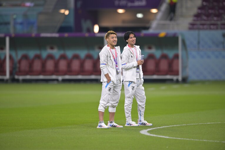 スペイン戦終了後　©Koki Nagahama／JMPA