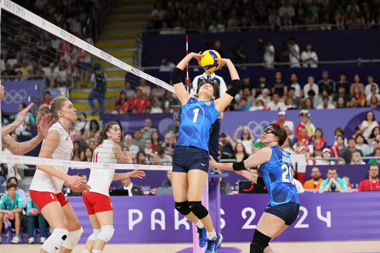 岩崎こよみ（パリ五輪 ポーランド戦）©︎Kaoru Watanabe/JMPA