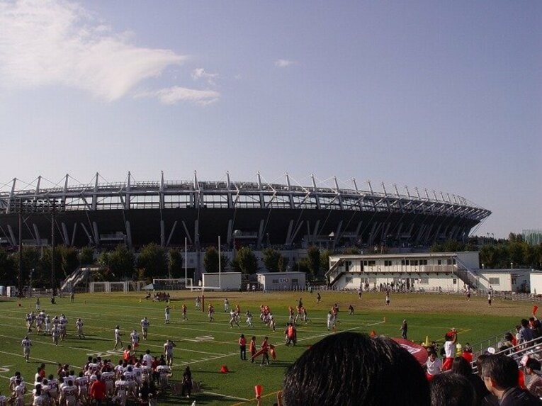 試合当日は秋晴れの青空だった／取材対象者提供