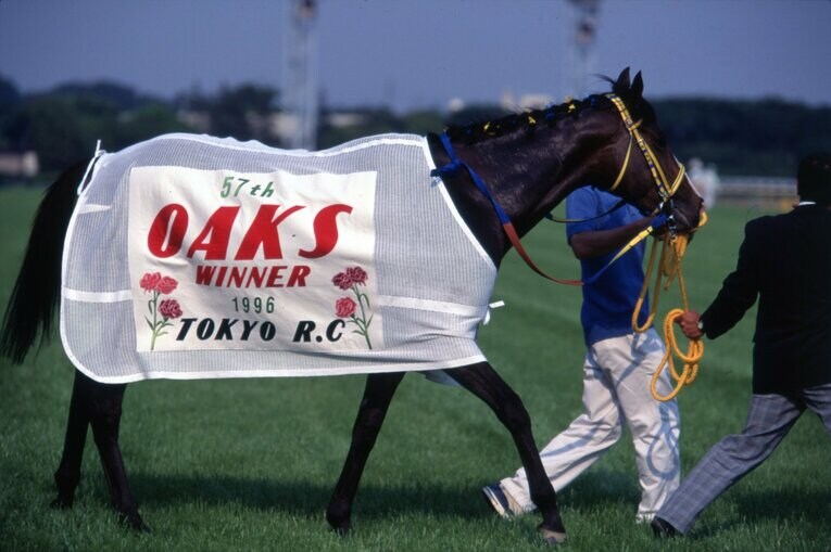 1996年オークス、エアグルーヴ　©Keiji Ishikawa