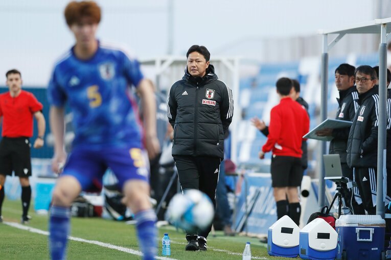 ベルギー戦での大岩監督　©Mutsu Kawamori