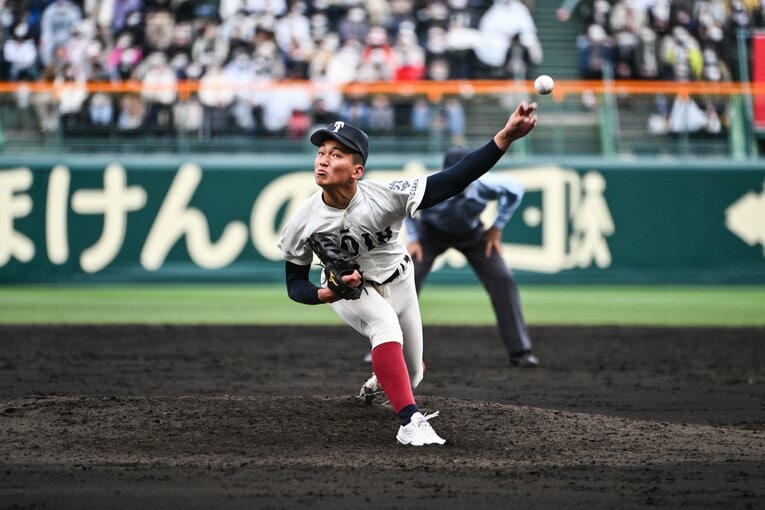 決勝で先発した大阪桐蔭・前田悠伍　©Nanae Suzuki