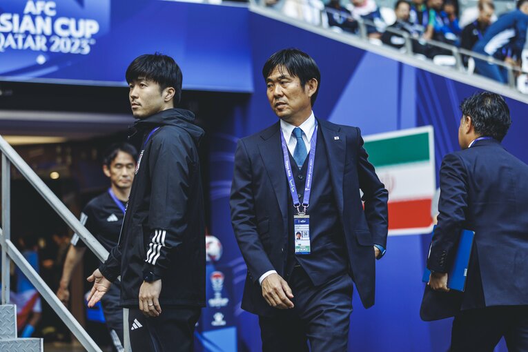 会場に足を踏み入れる森保一監督　©︎Kiichi Matsumoto