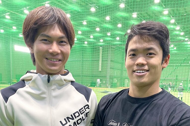 1月、大阪桐蔭時代の同級生である中日・根尾昂と自主トレを行ったロッテ・藤原恭大。プロ4年目、勝負のシーズンへの意気込みを語った ／ photograph by Chiba Lotte Marines