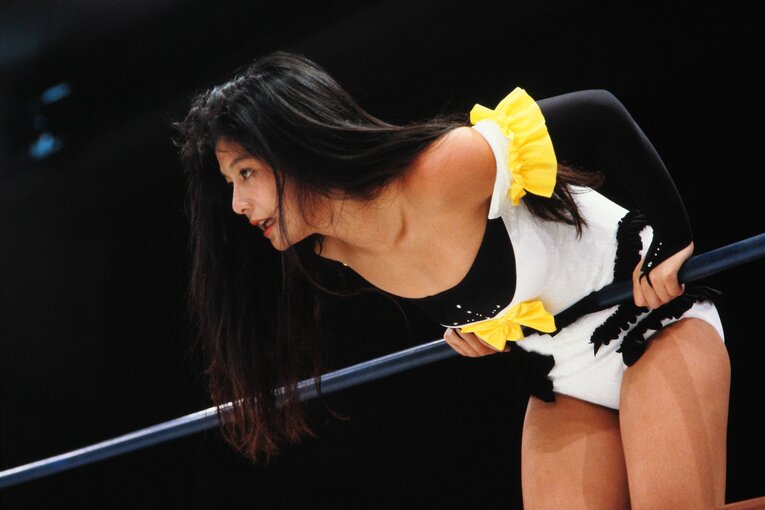 現役時代のキューティー鈴木（1990年撮影）　©AFLO