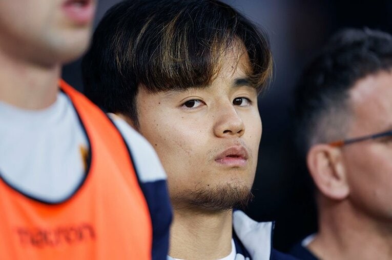 直近のバレンシア戦でアシストをマークした久保建英。一方でベンチスタートのケースも増えている ／ photograph by Daisuke Nakashima