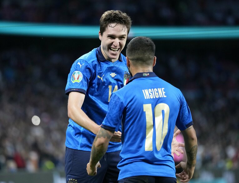 伝統のアズーリ色のユニフォームを身にまとい、今大会のイタリア代表は躍進を続けている©Getty Images