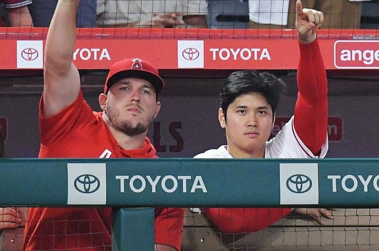 互いをリスペクトし合い、エンゼルスを引っ張ってきた大谷翔平とマイク・トラウト。二人の言葉で、関係性を紐解く ／ photograph by JIJI PRESS