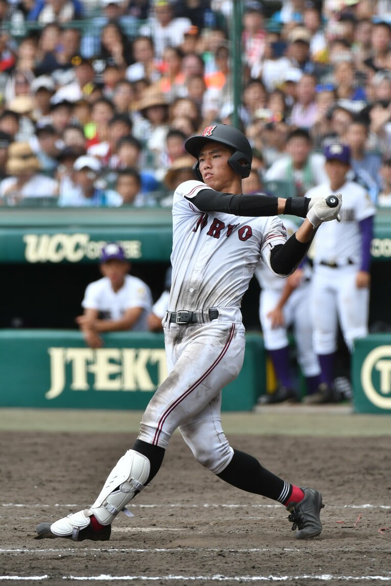 広陵時代の中村奨成（2017年ドラ1）　©Hideki Sugiyama