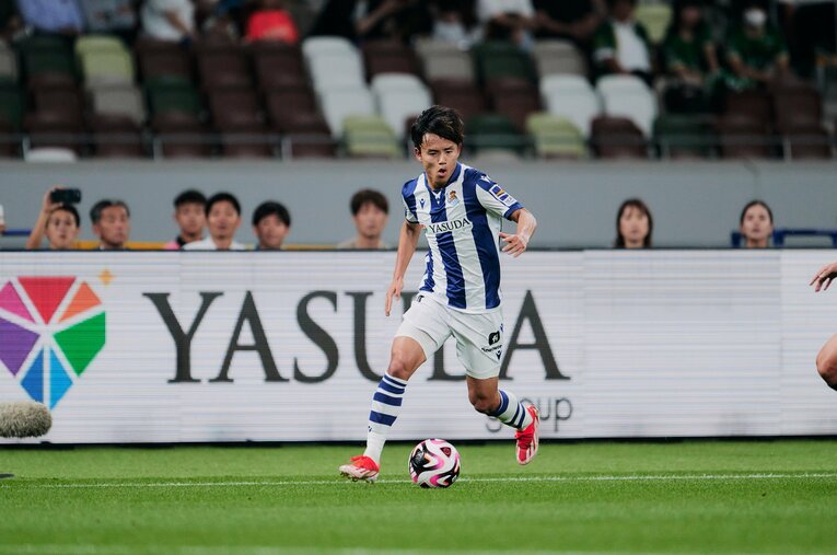 2024年のソシエダ日本ツアーでの久保建英　©Yuki Suenaga