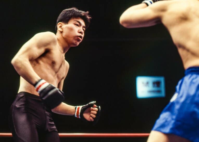 1996年3月、プロ4戦目の池田久雄戦　©Susumu Nagao