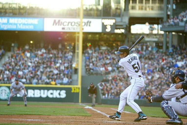 シーズン262安打の金字塔を打ち立てた2004年のイチローは、19敬遠という成績も残している　©Naoya Sanuki