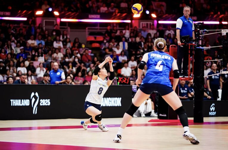 小島満菜美（2025年世界選手権・セルビア戦）©︎Volleyball World