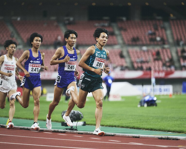 6月の日本選手権5000ｍでの鶴川　©Yuki Suenaga